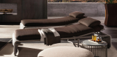 Лежак плетеный с матрасом Minotti Halley Outdoor металл, роуп,  ткань Фото 7