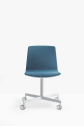 Стул офисный на колесах PEDRALI Noa сталь, алюминий, поликарбонат, ткань белый, синий Фото 4