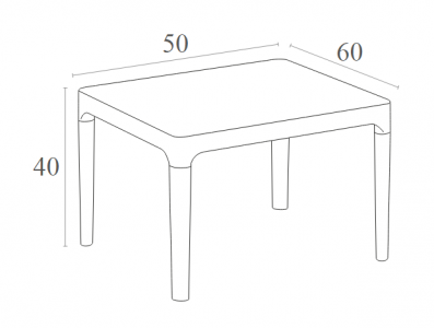 Столик пластиковый журнальный Siesta Contract Sky Side Table пластик красный Фото 2