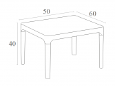 Столик пластиковый журнальный Siesta Contract Sky Side Table пластик бежевый Фото 2