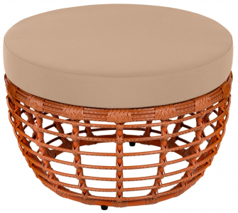 Комплект плетеной мебели ReeHouse Lotus алюминий, искусственный ротанг, олефин, стекло африканский закат, капучино, бронза Фото 11