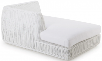 Кушетка правая плетеная с подушкой-thumbs-Фото1