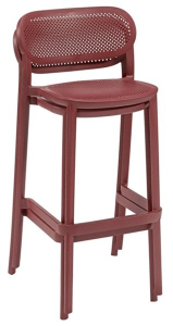 Стул пластиковый барный Gaber Nuta Stool 78 технополимер бордовый Фото 8