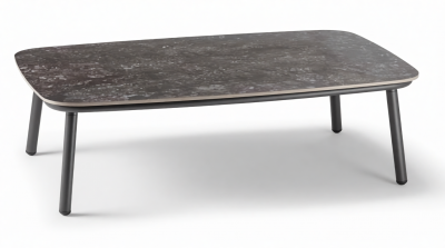 Столик каменный кофейный Grattoni Venice Stone алюминий, спеченный камень антрацит Фото 5