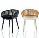 Кресло пластиковое Magis Cyborg Club поликарбонат, натуральный ротанг черный Фото 10