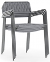 Кресло плетеное Aurica Эланд нержавеющая сталь, роуп серый Фото 3