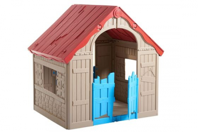 Детский домик Keter Foldable PlayHouse полипропилен бежевый, красный Фото 2