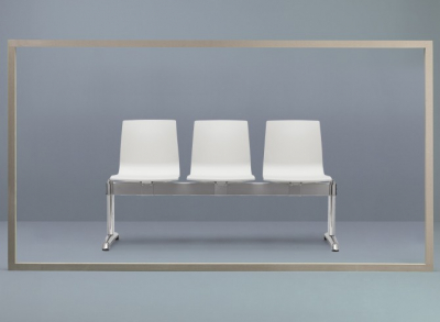 Система с тремя сиденьями Scab Design Alice Bench сталь, алюминий, технополимер лен Фото 2