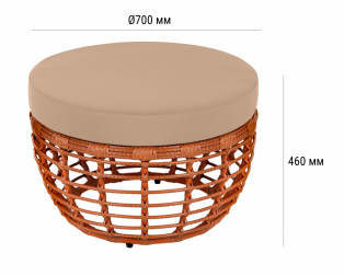 Пуф плетеный с подушкой-thumbs-Фото3