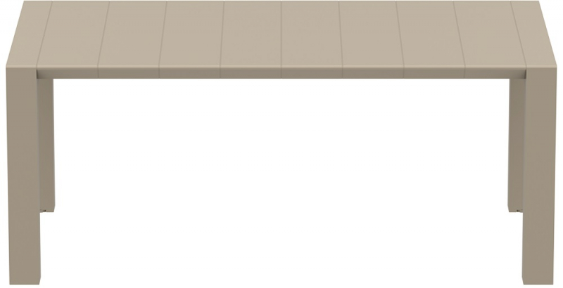 Стол пластиковый раздвижной Vegas Table Medium, бежевый, 1800-2200х1000х750 мм