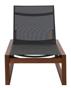 Шезлонг-лежак деревянный GARDENIUS Deep Textile ироко, текстилен Фото 7