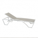 Шезлонг-лежак металлический Balliu Etna алюминий, текстилен Фото 6