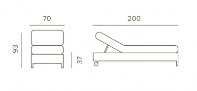 Лежак плетеный с матрасом Grattoni Panama алюминий, роуп, текстилен белый, бежевый, шампанское Фото 2