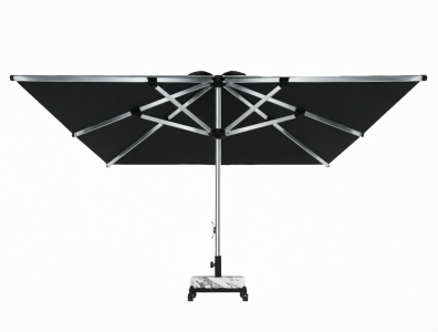 Зонт профессиональный 3х3 м THEUMBRELA SEMSIYE EVI Avocado алюминий, акрил серебристый, черный Фото 1
