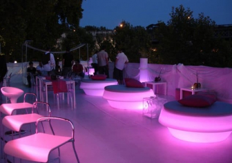 Пуф пластиковый светящийся Gio Puff Lighting
