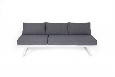 Комплект-трансформер садовой мебели 4SIS Альпы алюминий, ткань белый Фото 2