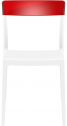 Стул пластиковый Siesta Contract Flash стеклопластик, поликарбонат белый, красный Фото 5