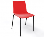 Стул пластиковый Gaber Kanvas NA металл, технополимер красный Фото 1