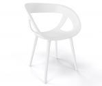 Кресло пластиковое Gaber Moema BP полимер-сталь, технополимер белый Фото 1