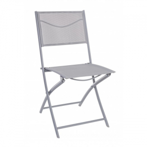 Стул текстиленовый складной Garden Relax Emilia сталь, текстилен светло-серый Фото 1