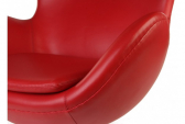 Кресло дизайнерское Beon Egg chair (Arne Jacobsen Style) A219 металл, экокожа красный Фото 2