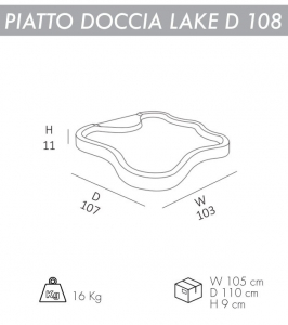Поддон для уличного душа Arkema Lake D 108 полиэтилен высокой плотности антрацит Фото 2