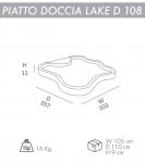 Поддон для уличного душа Lake D 108