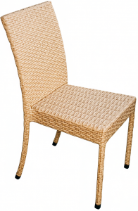 Стул плетеный ReeHouse Dove оцинкованная сталь, искусственный ротанг бежевый люкс Фото 1