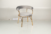 Кресло металлическое с обивкой Caris Loomi металл, фанера, ткань Фото 9