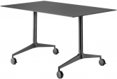 Стол складной на колесах PEDRALI Ypsilon Tilting алюминий, компакт-ламинат HPL черный Фото 4