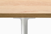 Стол шпонированный PEDRALI Toa Desk алюминий, шпон полированный алюминиевый, беленый дуб Фото 9