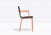 Кресло пластиковое PEDRALI Inga сталь, технополимер оранжевый, черный Фото 5