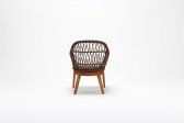 Кресло деревянное плетеное с подушкой Tagliamento Rosemary каштан, искусственный ротанг, олефин Фото 4