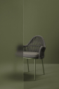 Кресло плетеное с подушкой Scab Design Malvasia Riviera сталь, роуп, акрил оливковый, графит Фото 20