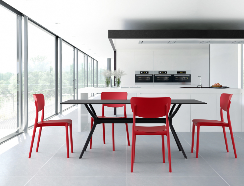 Стол пластиковый Air Table 180, черный, 1800х900х740 мм