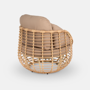 Комплект плетеной мебели ReeHouse Lotus алюминий, искусственный ротанг, олефин, стекло индийское дерево, капучино, бронза Фото 10