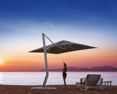 Зонт профессиональный 3х3 м Higold Wing алюминий, акрил тик, тортора Фото 11