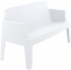 Диван пластиковый двухместный Siesta Contract Box Sofa полипропилен белый Фото 1