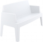 Диван пластиковый двухместный Siesta Contract Box Sofa полипропилен белый Фото 5