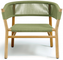 Кресло лаунж деревянное плетеное-thumbs-Фото1