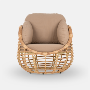 Комплект плетеной мебели ReeHouse Lotus алюминий, искусственный ротанг, олефин, стекло индийское дерево, капучино, бронза Фото 12