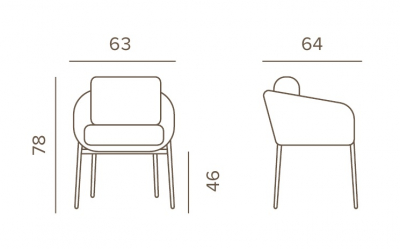 Кресло плетеное с подушками Grattoni Elba алюминий, искусственный ротанг, олефин белый, натуральный, шампанское Фото 2