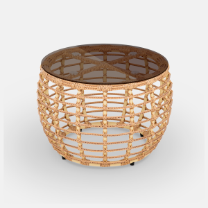 Комплект плетеной мебели ReeHouse Lotus алюминий, искусственный ротанг, олефин, стекло индийское дерево, бежевый, бронза Фото 21