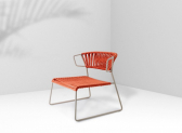 Кресло лаунж плетеное Scab Design Lisa Lounge Filo сталь, роуп тортора, оранжевый Фото 7
