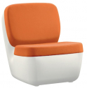 Стул пластиковый с обивкой Magis Nimrod полиэтилен, ткань белый, оранжевый Фото 1
