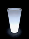 Кашпо пластиковое светящееся LED Cone полиэтилен белый Фото 1