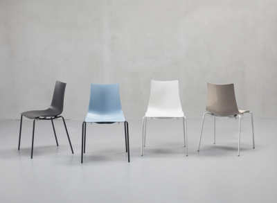 Стул пластиковый Scab Design Zebra Technopolymer 4 legs сталь, технополимер антрацит Фото 5