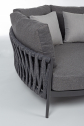 Лаунж-лежак плетеный с подушками Garden Relax Rafael алюминий, роуп, ткань антрацит, темно-серый Фото 10