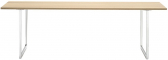 Стол шпонированный PEDRALI Toa Desk алюминий, шпон полированный алюминиевый, беленый дуб Фото 1