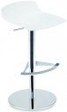Табурет пластиковый барный PAPATYA X-Treme B сталь, поликарбонат полированный, хромированный, белый Фото 1
